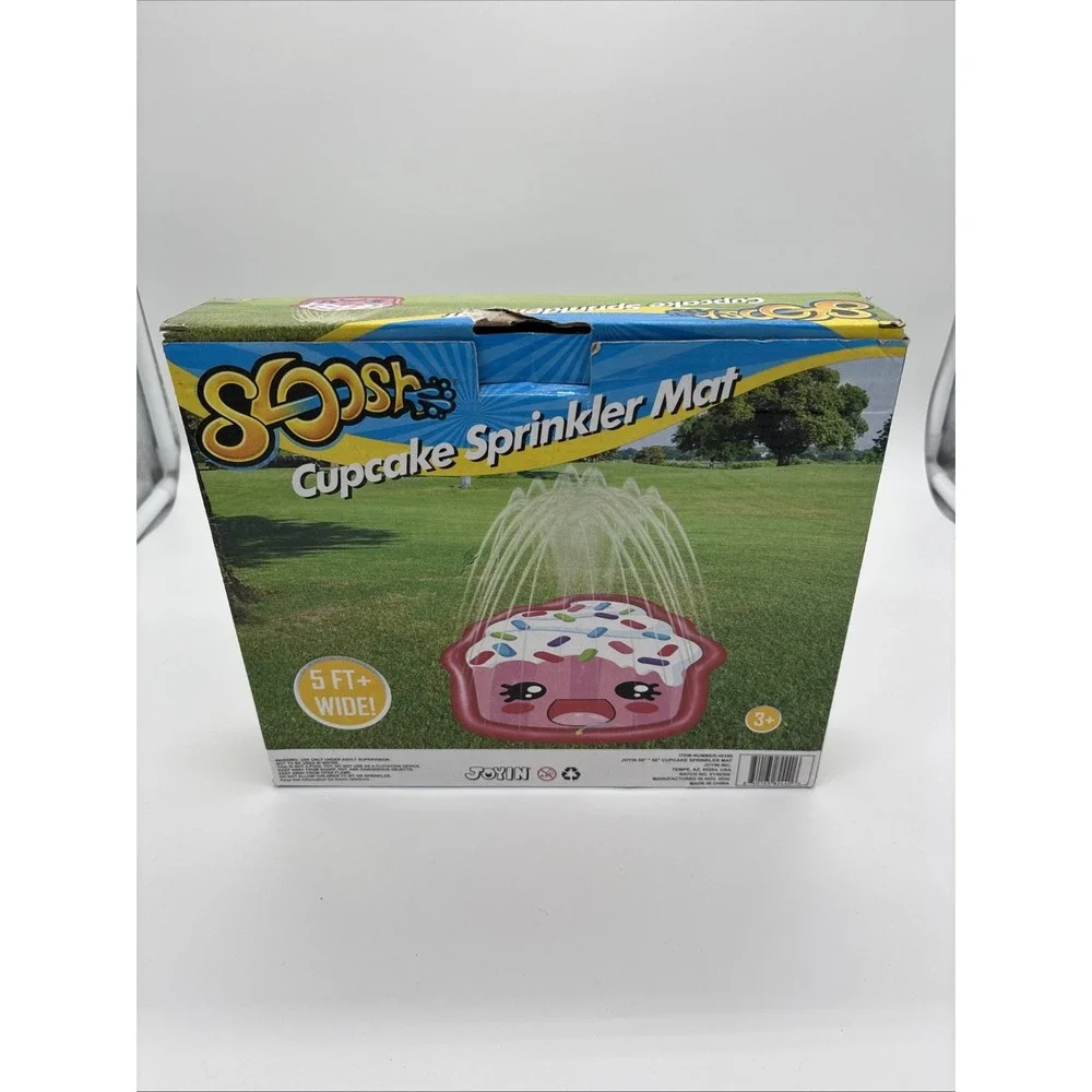 Sloosh Inflatable Cupcake Sprinkler‎ Mat Open Box Never Used 68 X 56